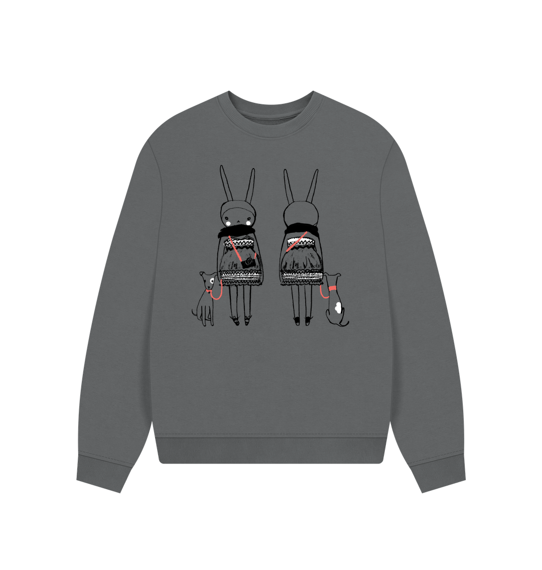 Slate Grey Fifi & Stella \\ Slate \\ Oversized Sweatshirt