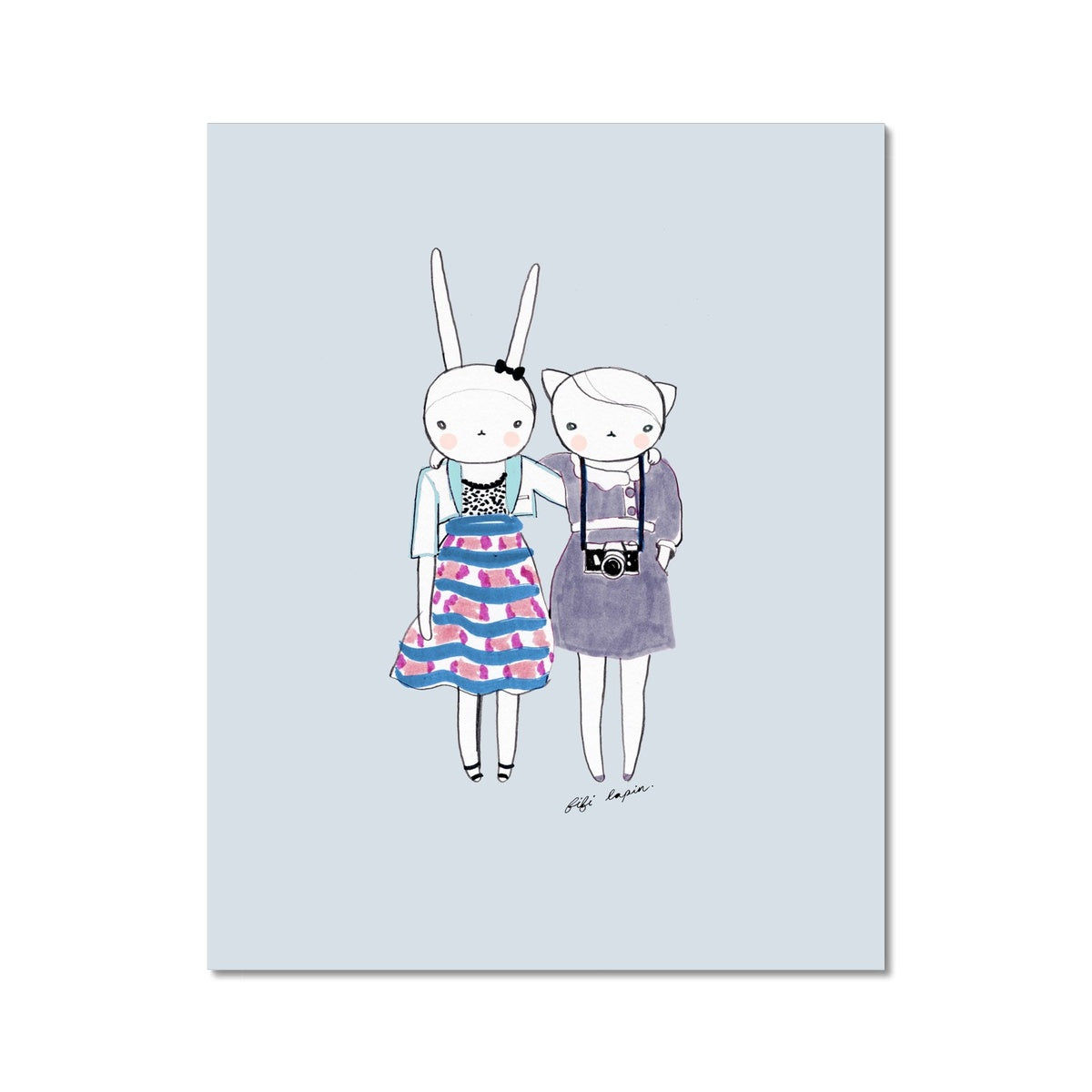 Best Friends in Blue \ 8x10 Print
