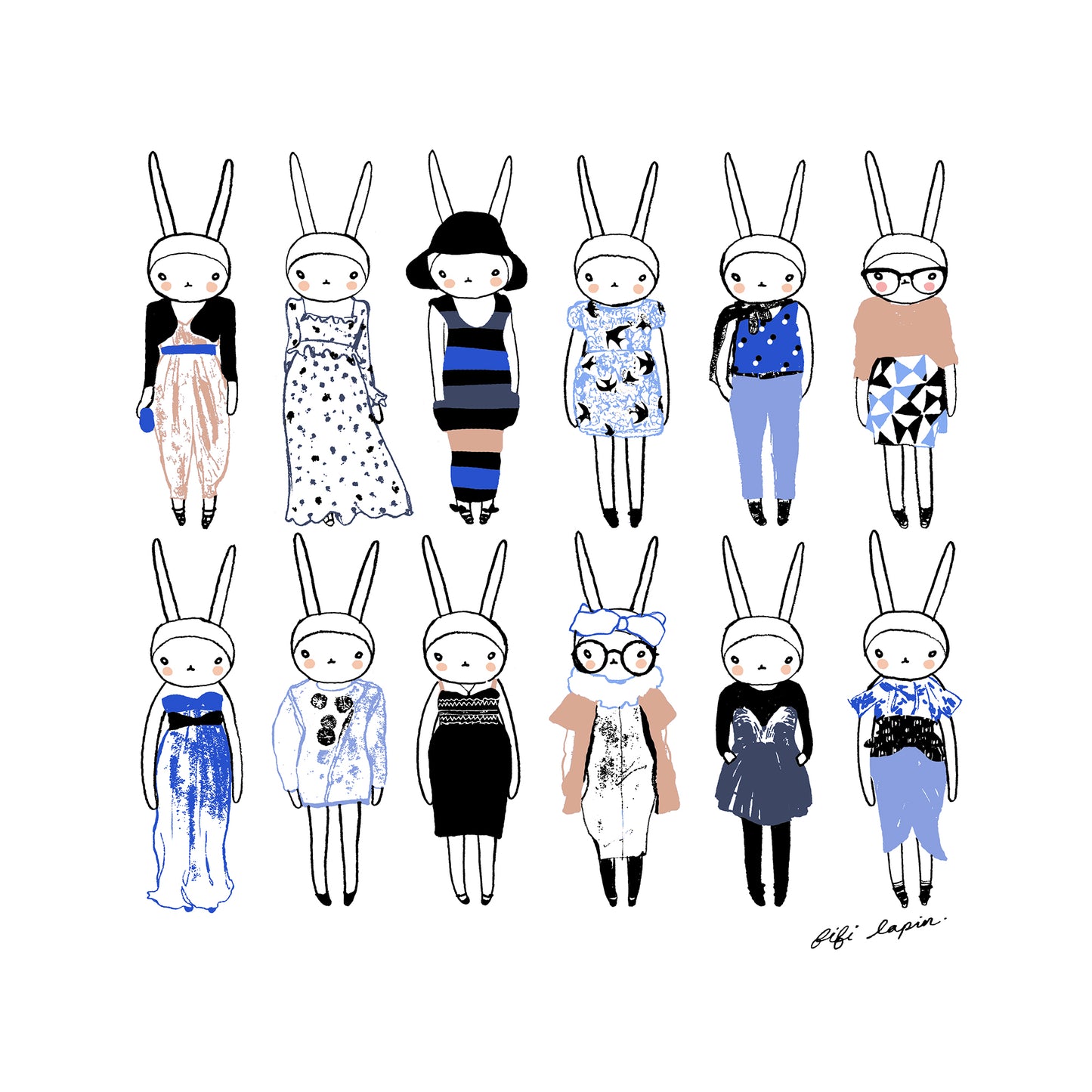 Yves Blue \ White \ Kids T-Shirt