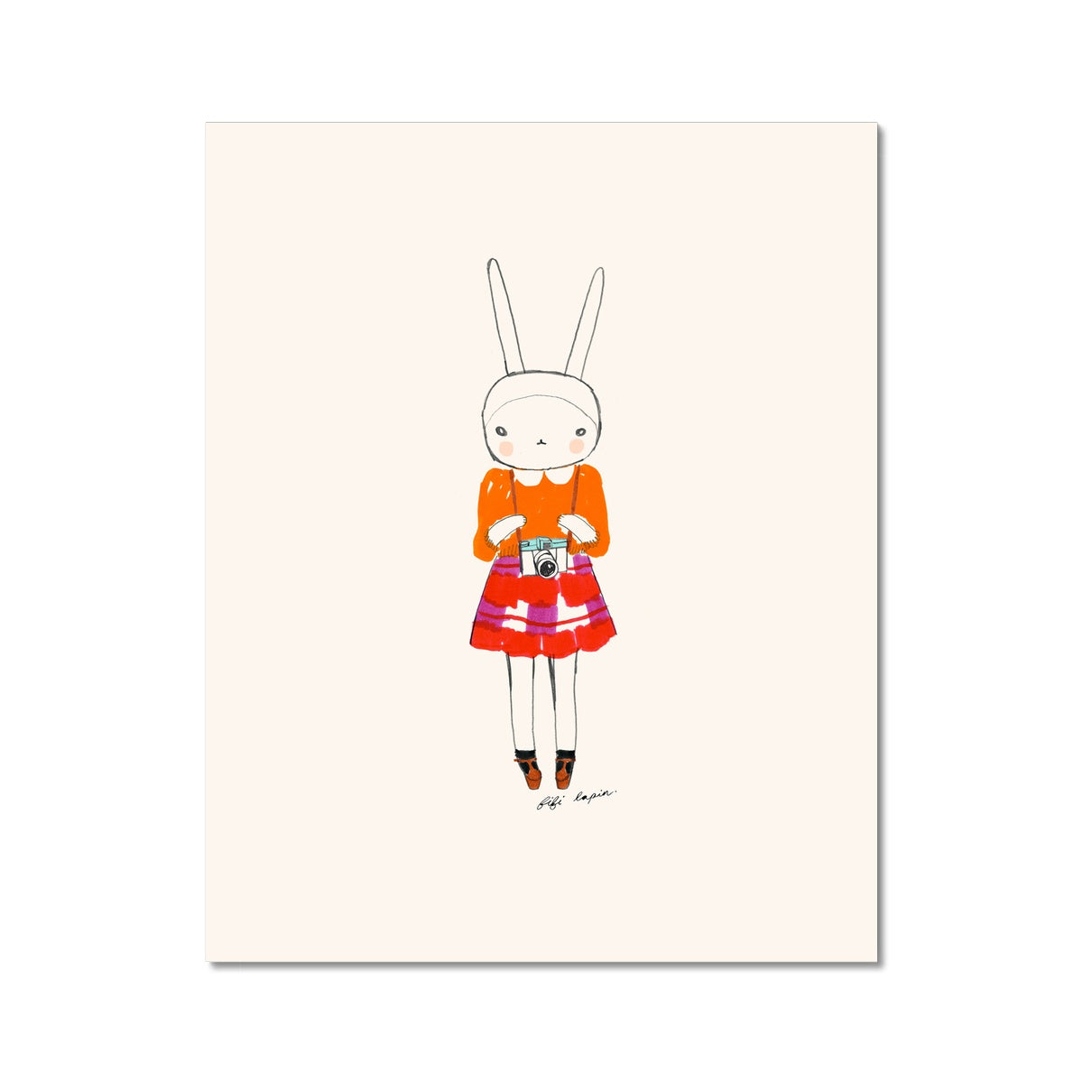 Camera Girl \ 8x10 Print
