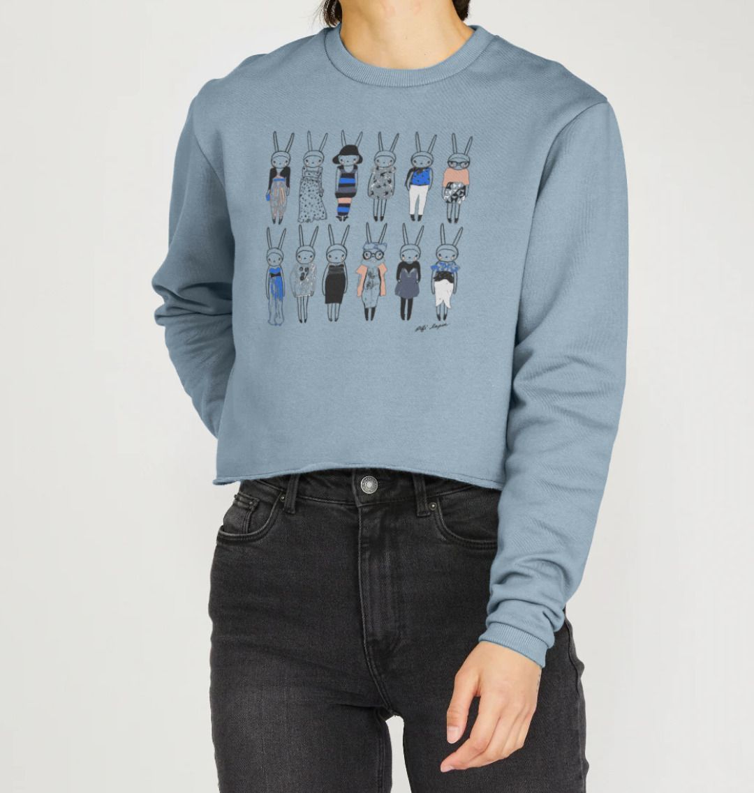 Yves Blue \ Cropped Sweatshirt