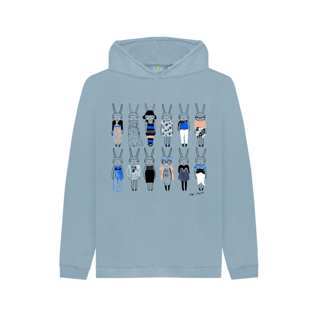 Stone Blue Yves Blue \\ Blue \\ Kids Hoodie