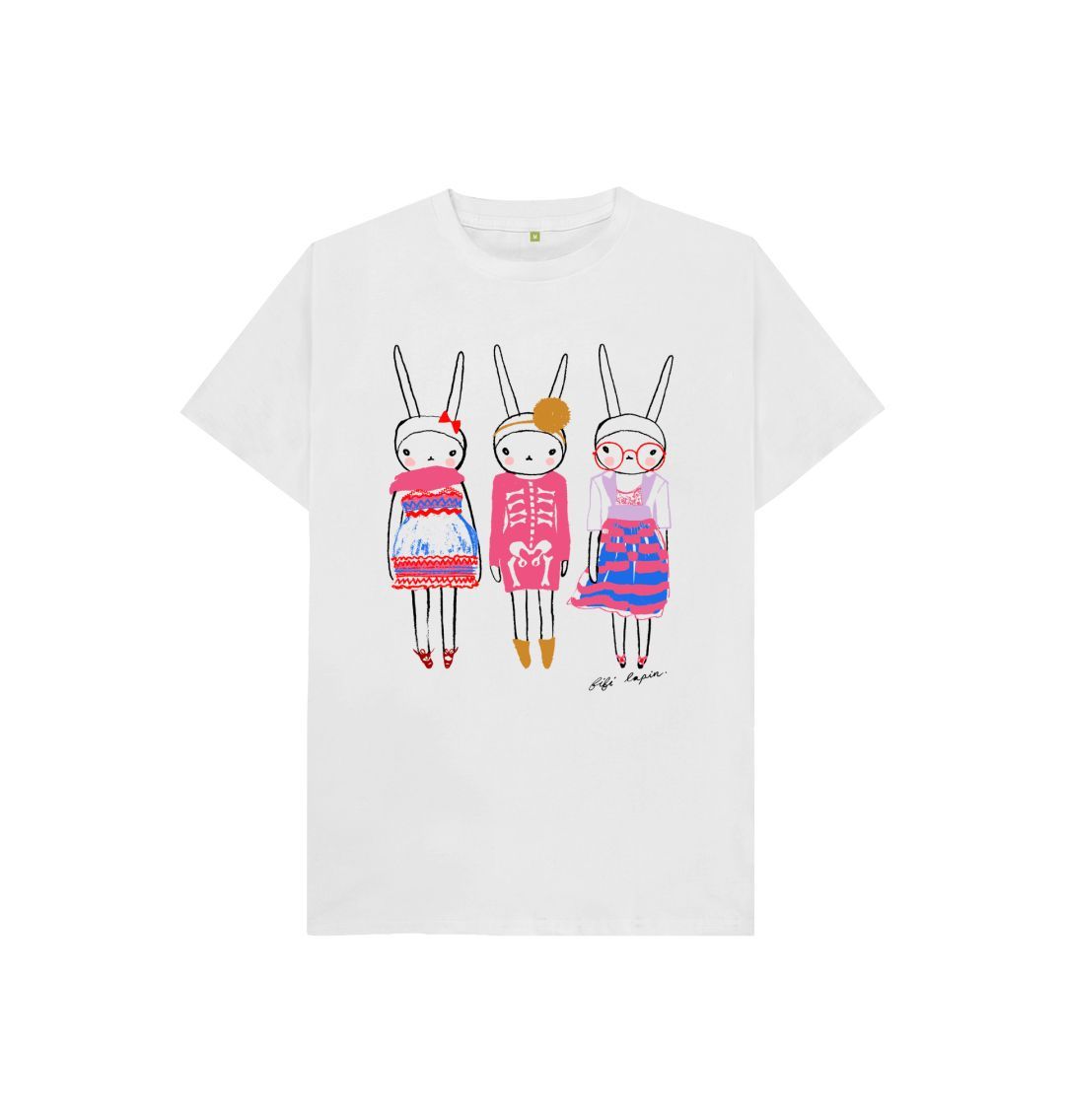 White Furry Fashionista \/ Kids T-shirt