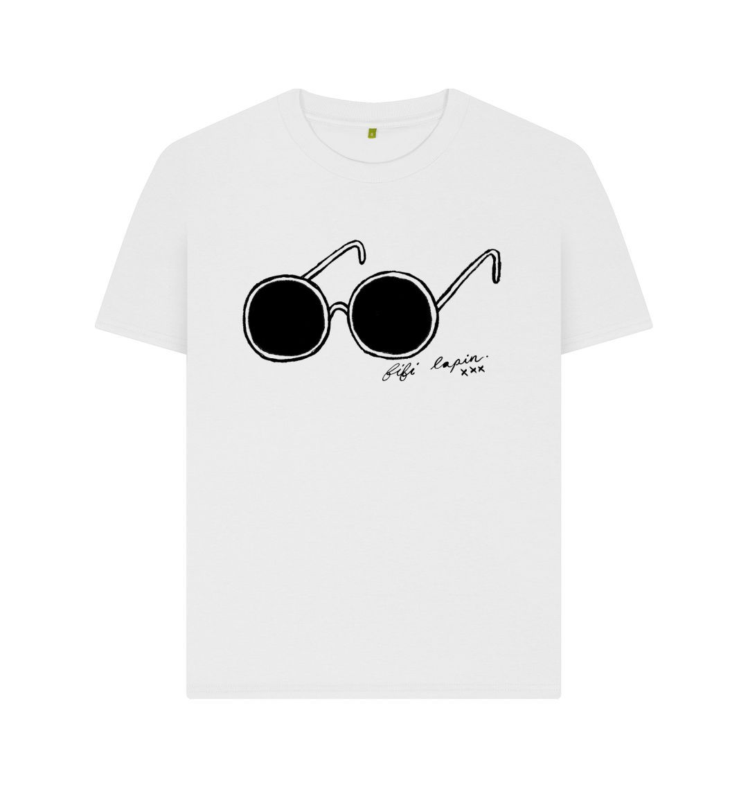 White Fifi's Sunnies \\ White \\ T-Shirt